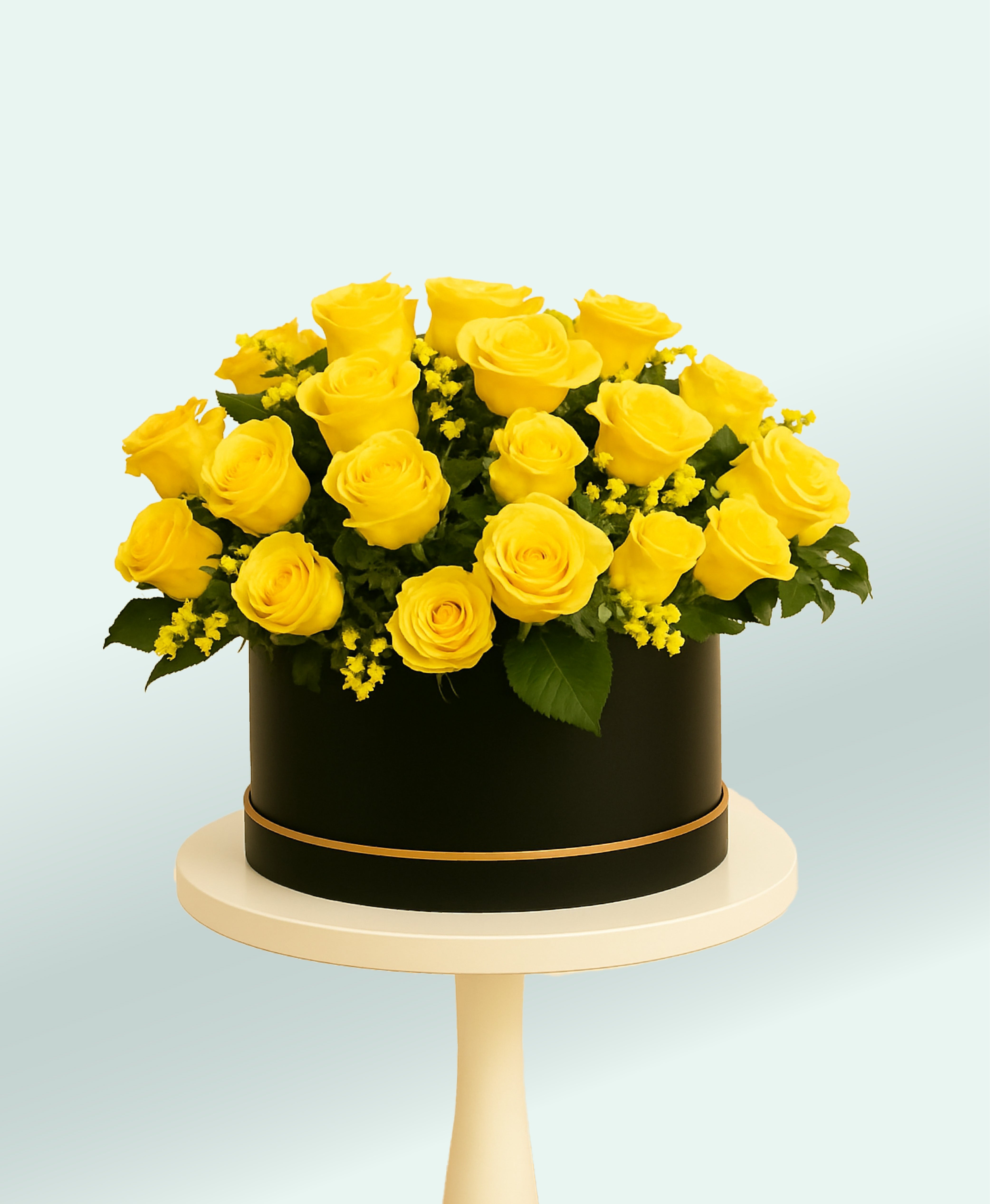 Golden Radiance Bloom Box – Yellow Roses